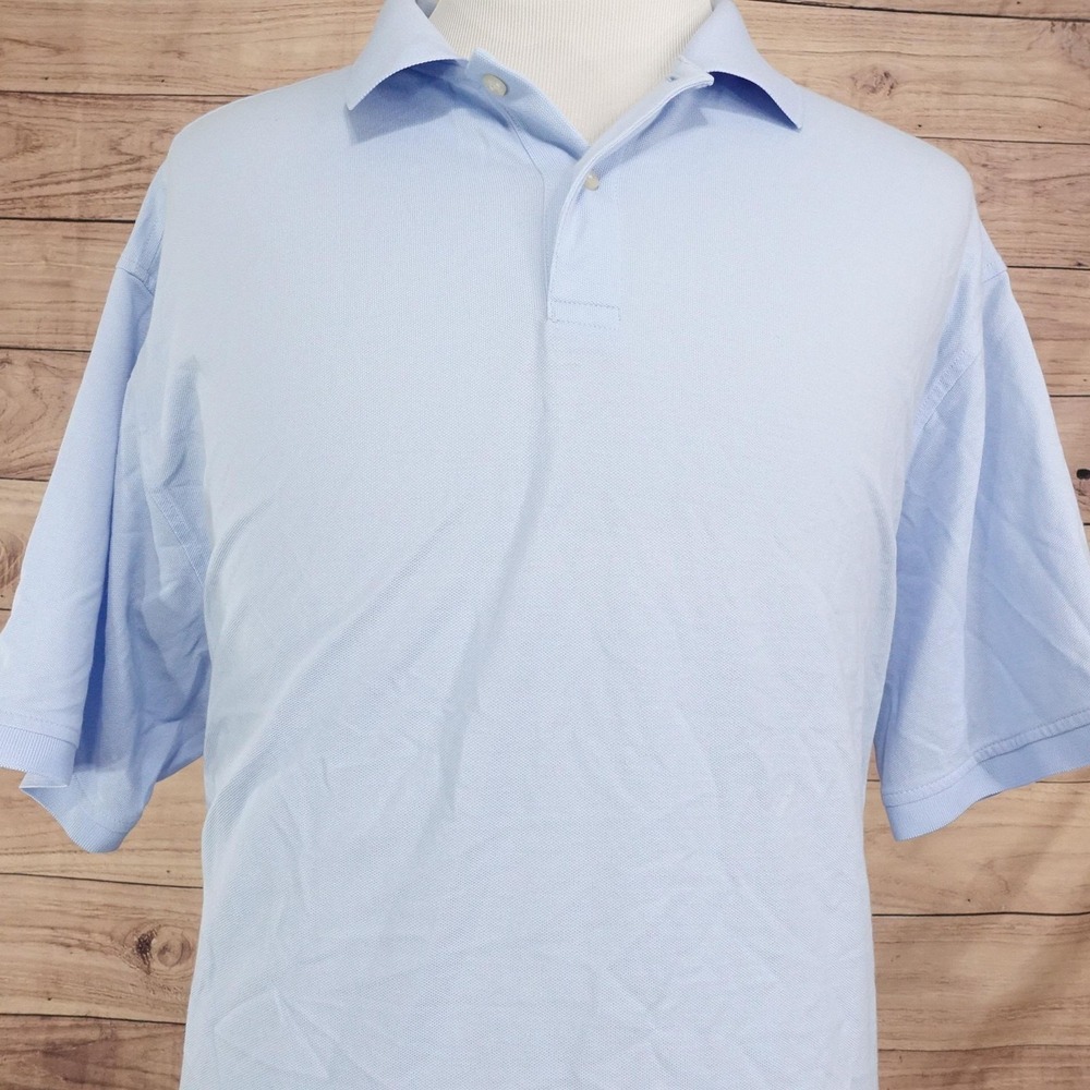 Roundtree & Yorke Gold Label Polo Shirt Mens Big 3X Blue Supima Cotton Knit